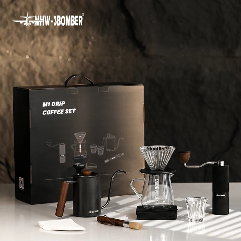 Set de Café Premium MHW‑3BOMBER | Kit Barista de Lujo con Molinillo, Hervidor y Accesorios