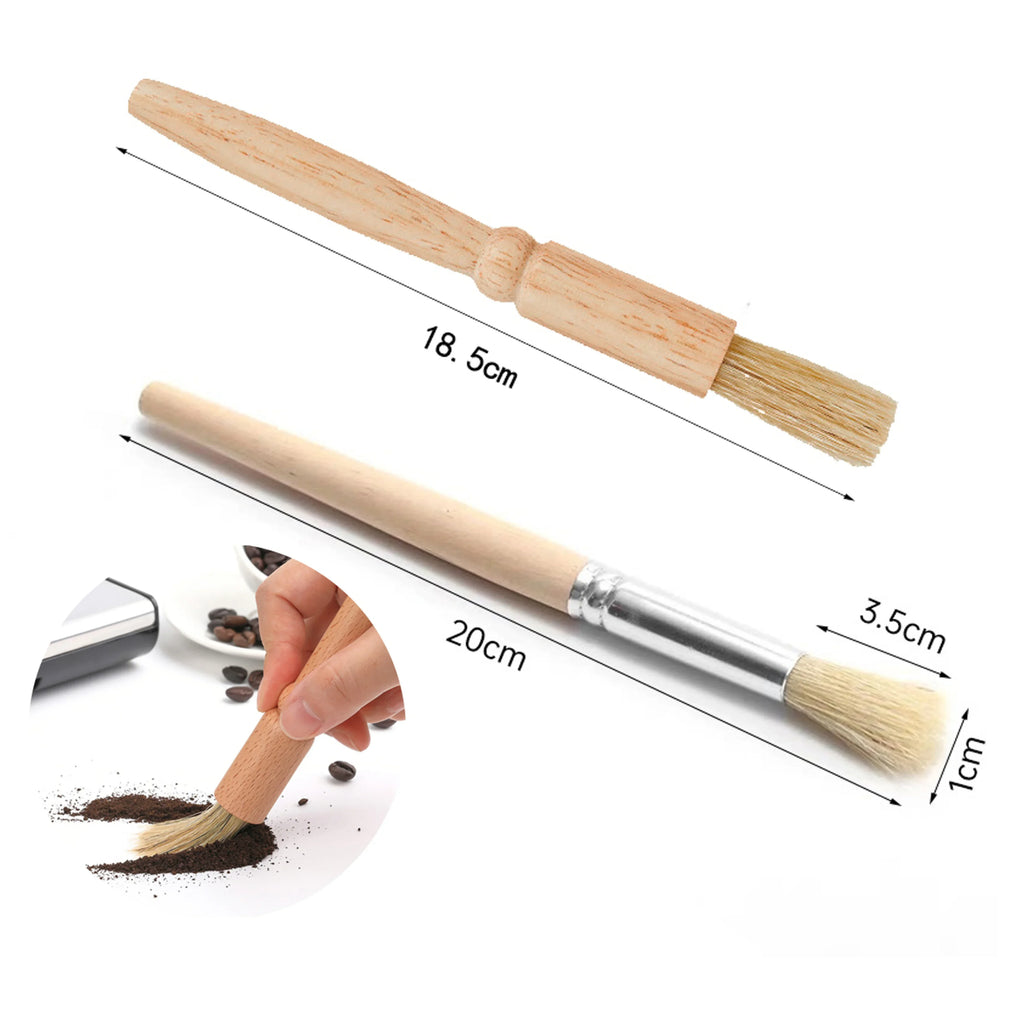Kit de limpieza barista de madera | Cepillo para Molinillo y Cafetera Espresso