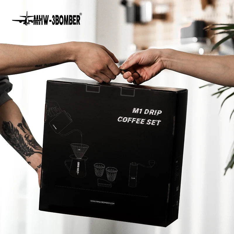 Set de Café Premium MHW‑3BOMBER | Kit Barista de Lujo con Molinillo, Hervidor y Accesorios